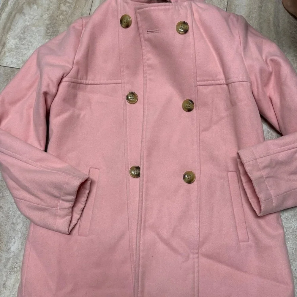Pink Coat‎ with Faux Hooded Fur